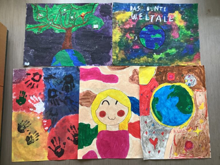 Buntes friedliches Weltall